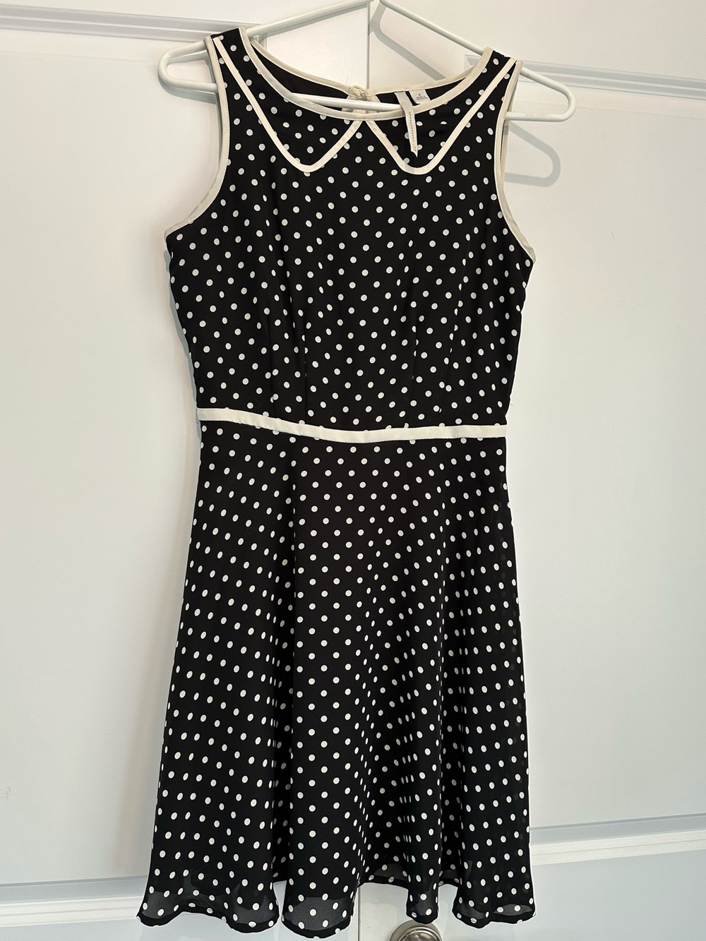 LC Lauren Conrad Black and White Polka Dot Mini Dress